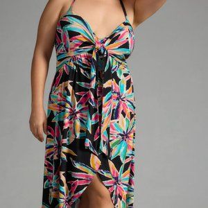 EUC Anthropologie Tropical Floral Dress Sz 3X